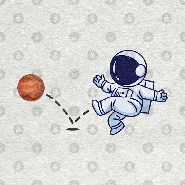 Astronaut plays Mars Soccer by firstsapling@gmail.com